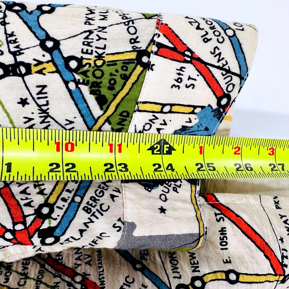 John Mark NYC Subway Map Print Tunic Shirt Womens 3X Multicolor Long Sleeve - Picture 11 of 11